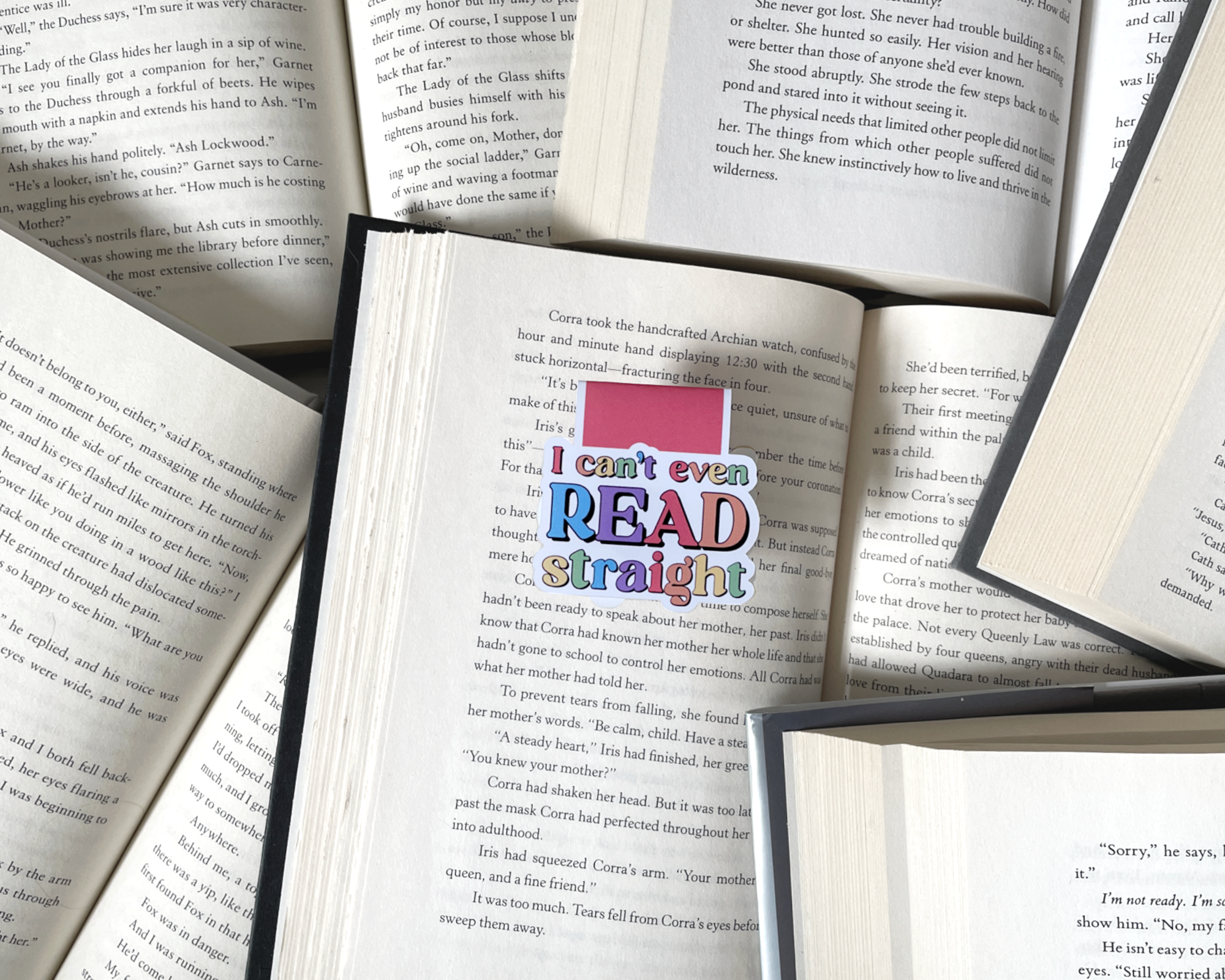 I can't even read straight magnetic bookmark: No hang tag