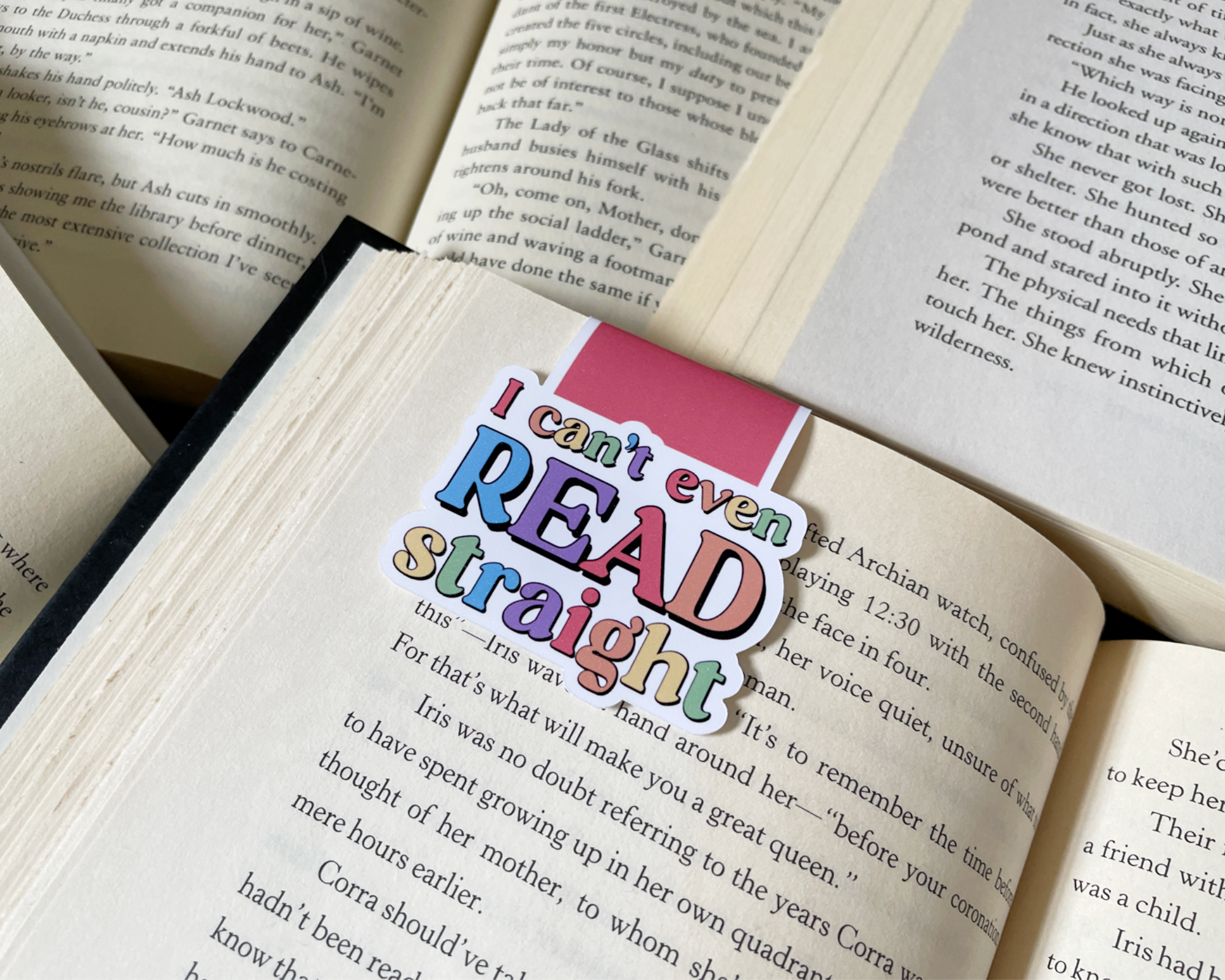 I can't even read straight magnetic bookmark: No hang tag